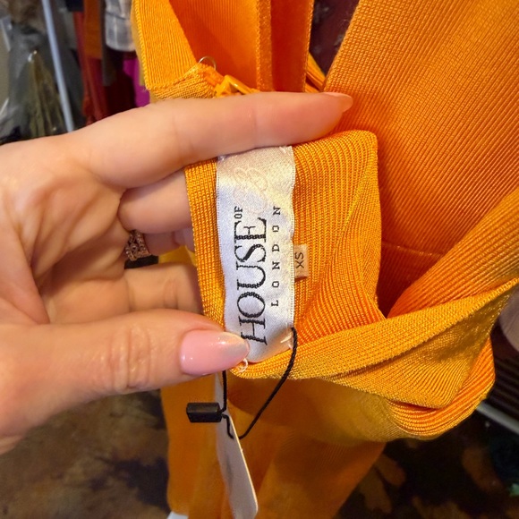 NWT House of CB Benedetta Tangerine Bandage Jumpsuit - Picture 12 of 12